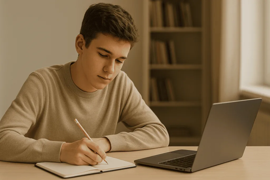 Студент пшет введение